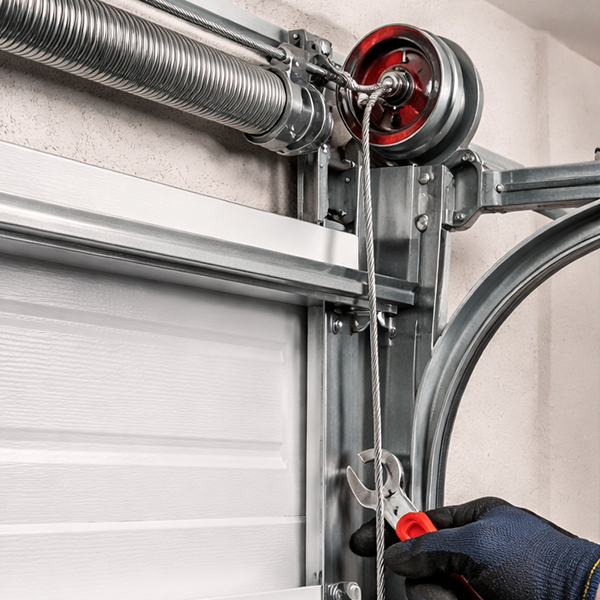 Garage door cable after repairs