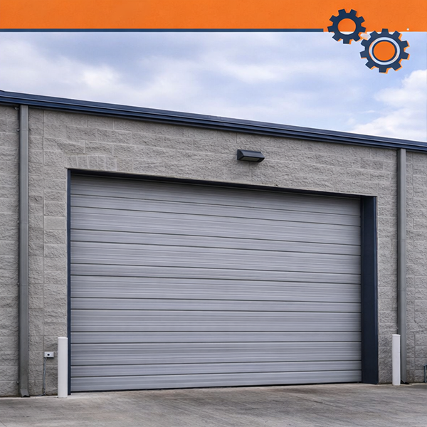 commercial garage door after repairs