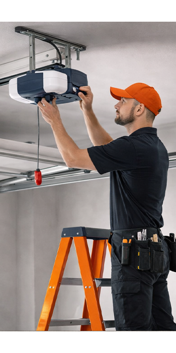 Garage door opener repair technician