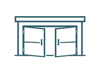 Hinged Garage Door Icon