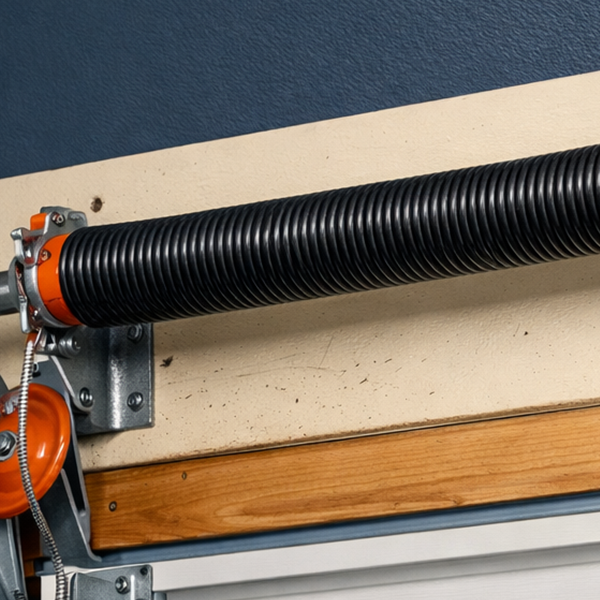 Spring garage door after repairs